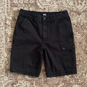 Vans Off The Wall Skater Cargo Denim Black Bermudas Shorts Size 14